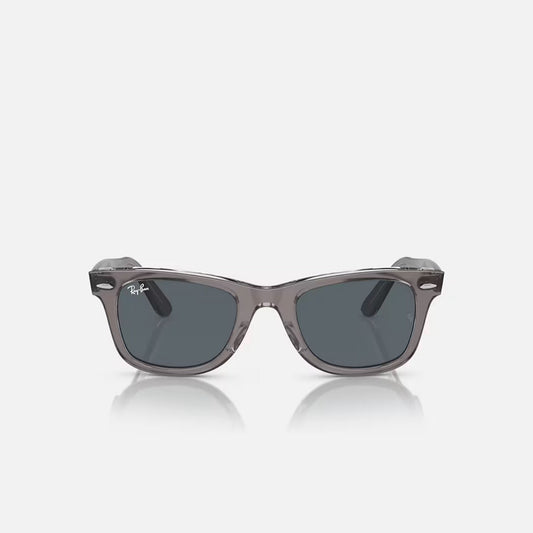 Ray-Ban RB2140 Polished Grey On Transparent Frame blue Lenses