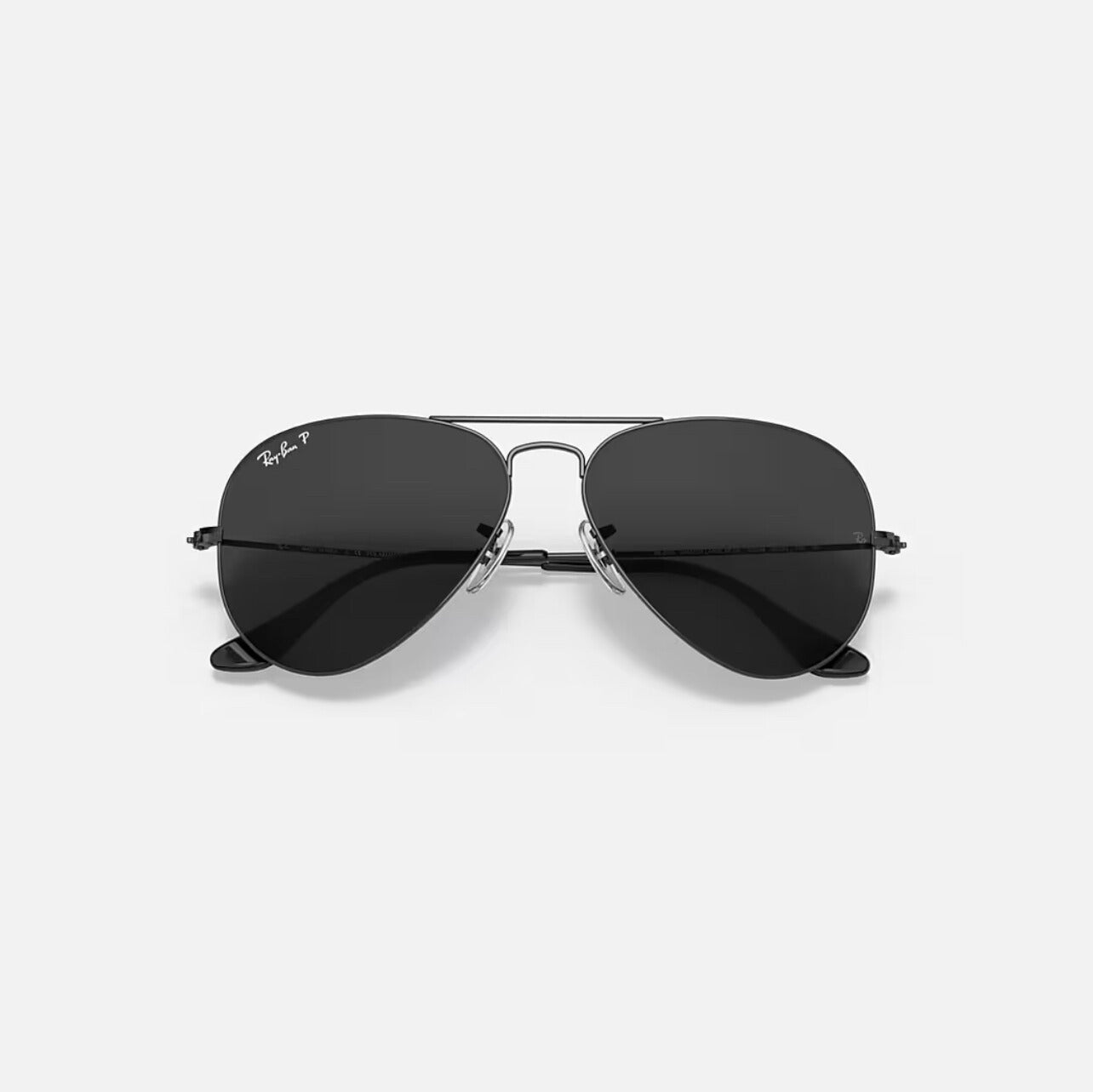 Ray-Ban Aviator RB3025 Black Frame Grey Polarized lens RB3025 Size 58-14